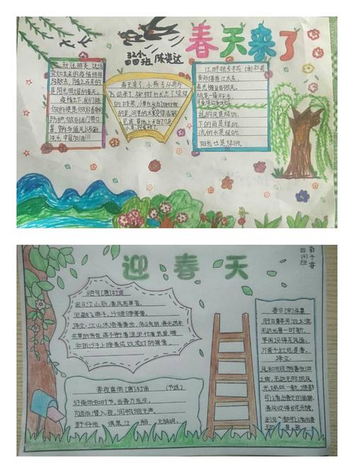 方寸之地 涂写春天――四四班"春之韵"手抄报作品展