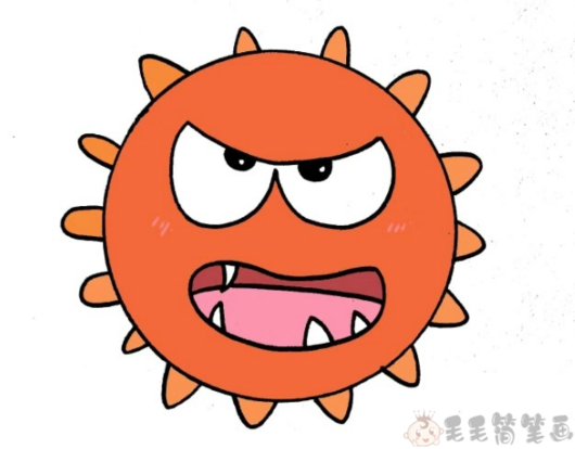 病毒简笔画画法新冠病毒怎么画
