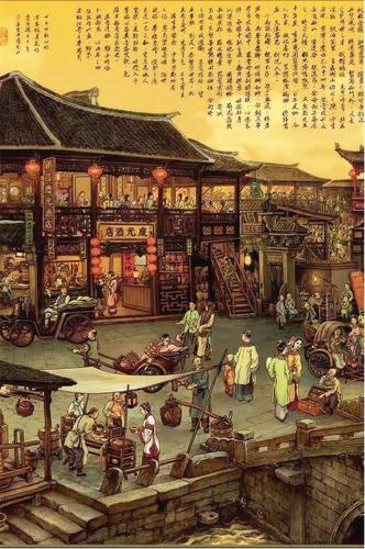 正文   《南乡旧梦图》绢本尺寸:59*304厘米   描绘的是作者记忆中