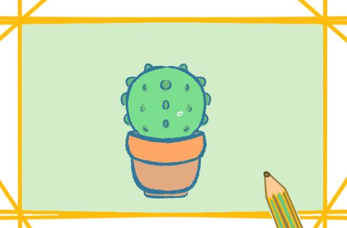 兴趣爱好 学画画 简笔画 只要你把仙人掌或者仙人掌球切开,把尖刺割掉