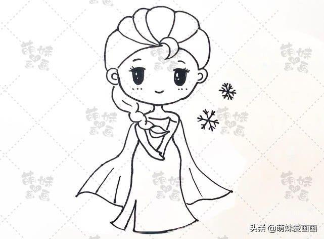 公主画怎么画1一9岁儿童简笔画