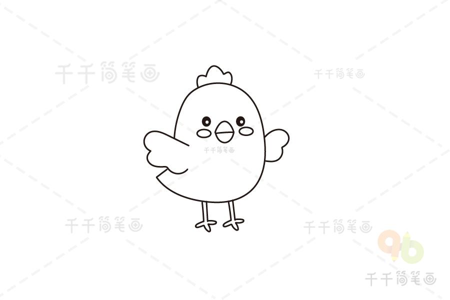儿童动物简笔画小鸡的绘画图片_小鸡简笔画