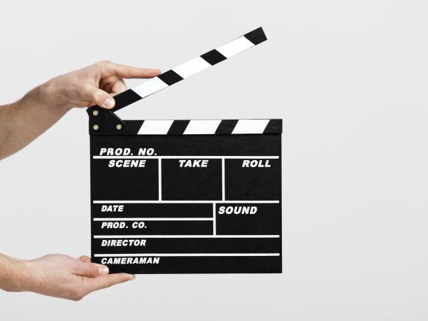 新的,影片,石片,艺术标题,电影摄影师,好莱坞,墙板,制片人,横截面