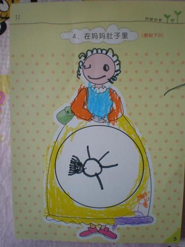 妈妈肚子里的我简笔画