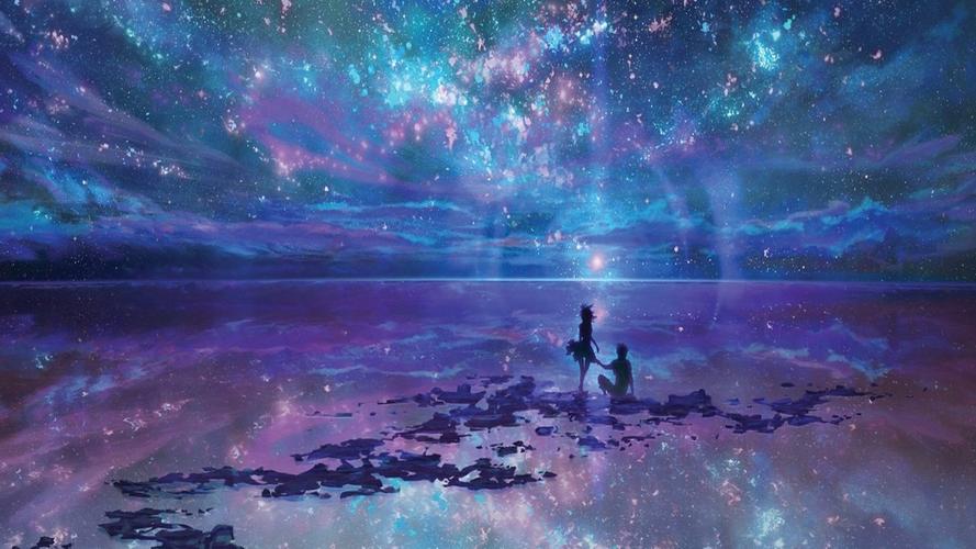 唯美卡通星空桌面壁纸下载3