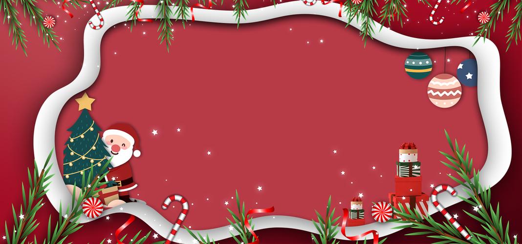 圣诞节手绘边框卡通背景图片