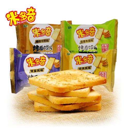 馍丁馒头片面包干零食年货清真包邮 50g 产地直发米多