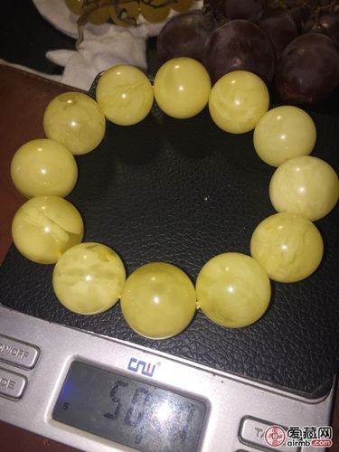 5mm全品满蜜白花蜜蜡圆珠手串 克-价格2570元-爱藏
