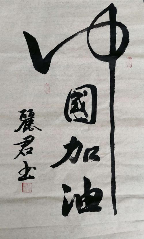 刘丽君 行书:中国加油