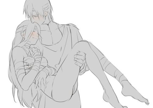 【绘画参考】我要紧紧的靠着你~超甜cp绘画姿势[双人线稿]