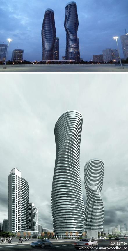 archdaily看到消息,梦露大厦(absolute towers)即将完工,感觉玻璃颜色