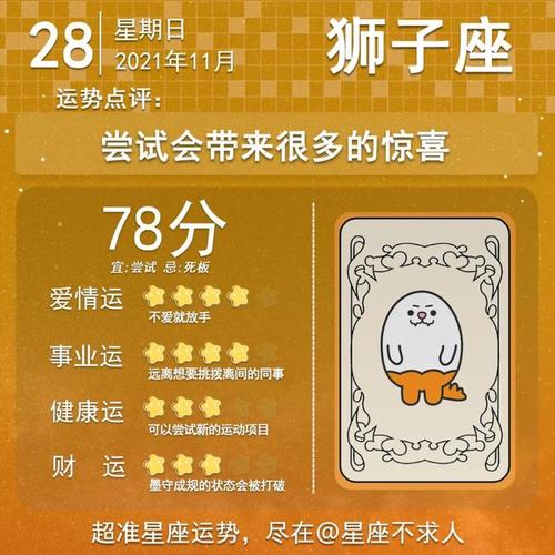 2021年11月28日星座运势