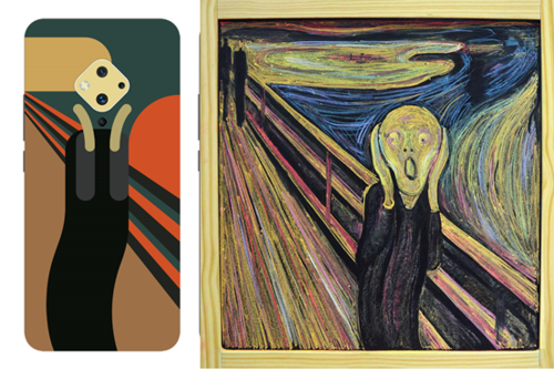 该作品结合毕加索对于菱形这种几何图形大量解构再重构的特征,将vivo