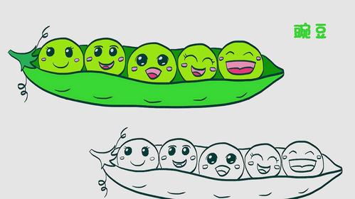 豌豆简笔画怎么画