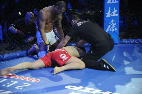 图文真武格斗1图片回顾张立鹏被绞晕