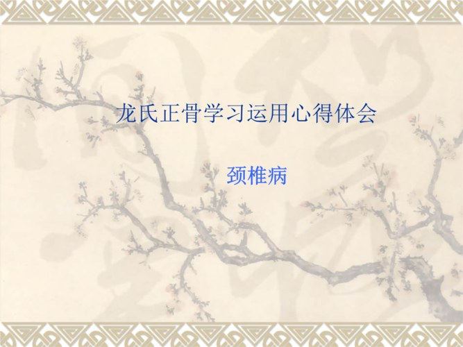 正骨书籍-龙层花正骨手法之体会.ppt