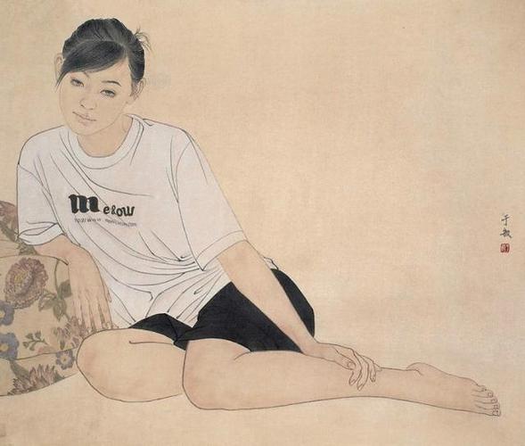 何家英最得意女弟子,女画家于敏现代工笔人物画欣赏