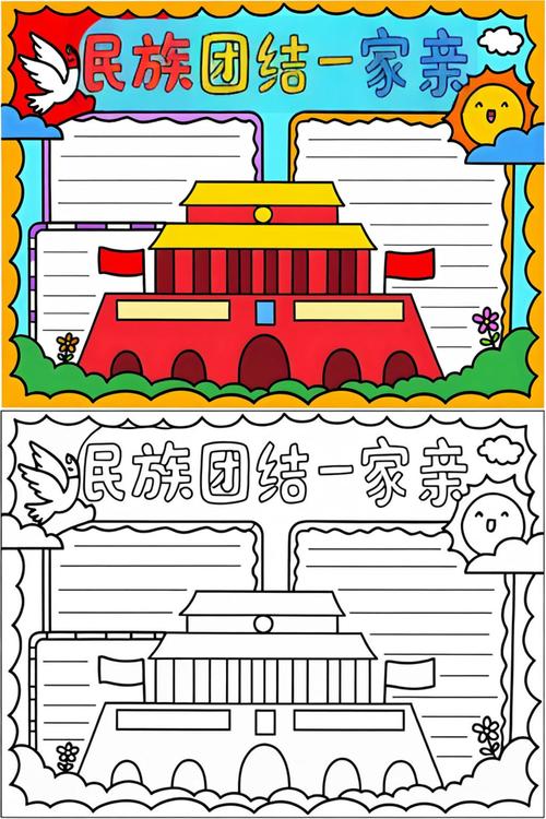 民族团结手抄报