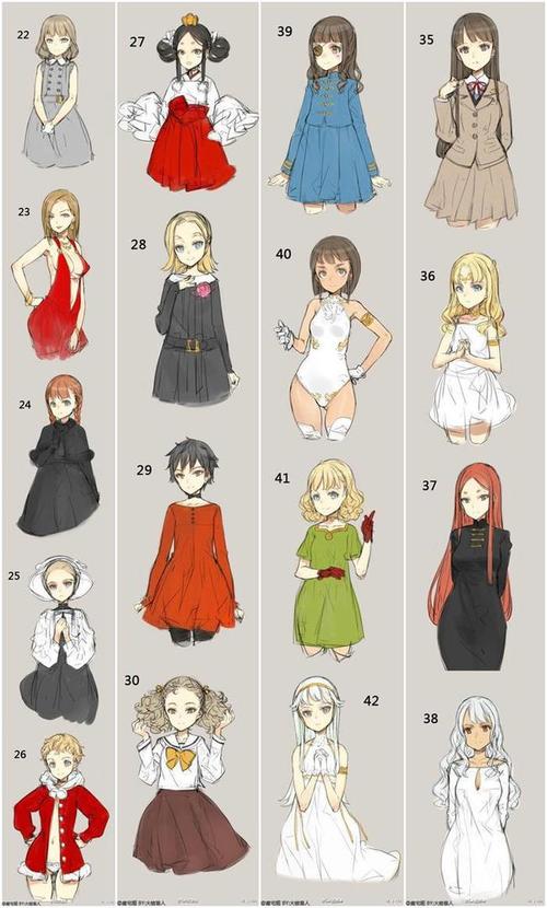 动漫人物衣服怎么画?动漫人物各种动漫服饰的画法!