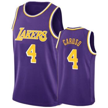 支持鸿星尔克腾讯体育专营nba湖人队4号亚历克斯卡鲁索球衣caruso城市