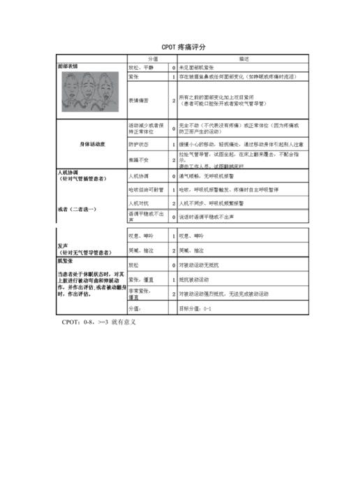 icu常用镇静镇痛评分及谵妄评估量表.doc