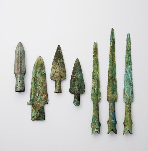0025 春秋战国 青铜矛,戈等 (七件)