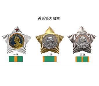 的剧照,那个红框里就是一级独立自由勋章,一级解放勋章,一级八一勋章