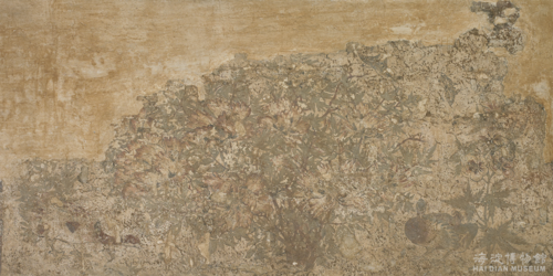 唐牡丹芦雁图壁画
