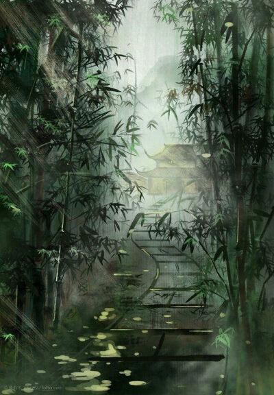 壁纸,古风,风景,竹林