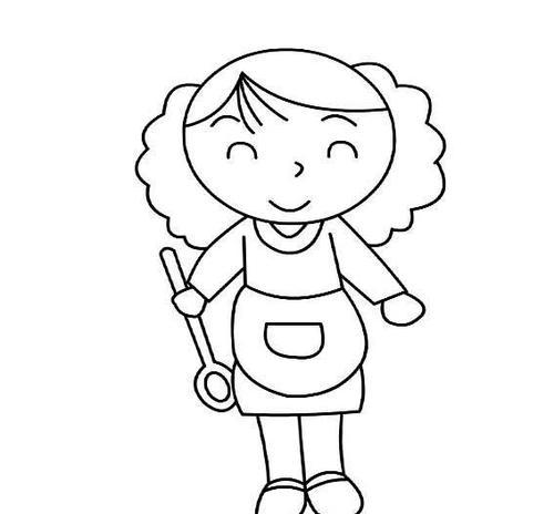 妈妈的简笔画下半身