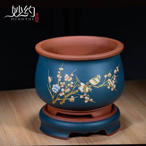 妙约旗舰店的优惠券大全—宜兴紫砂兰花盆陶瓷花盆盆.