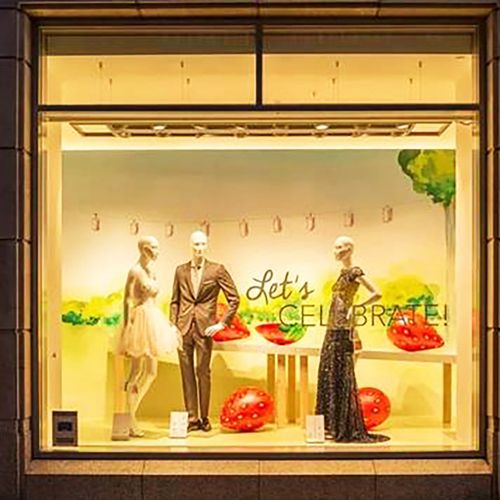 专业定制主题氛围 季节橱窗设计服装店店面 美陈陈列道具