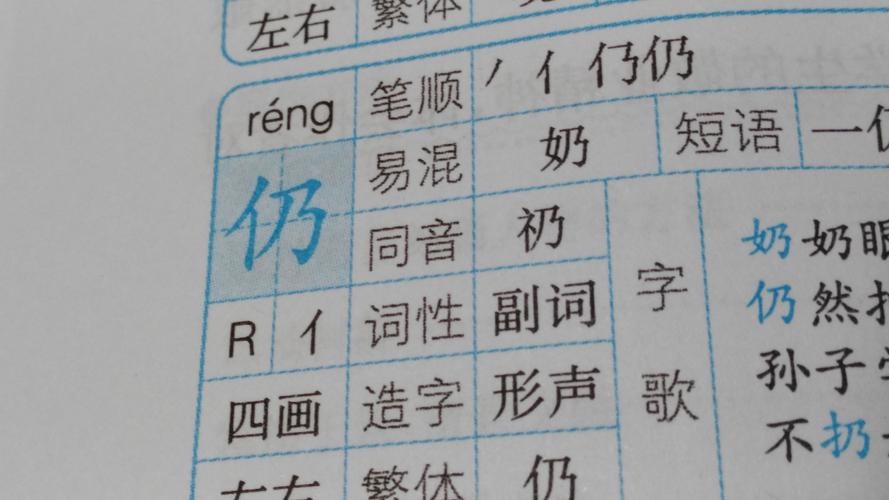 带有仍的组四字词