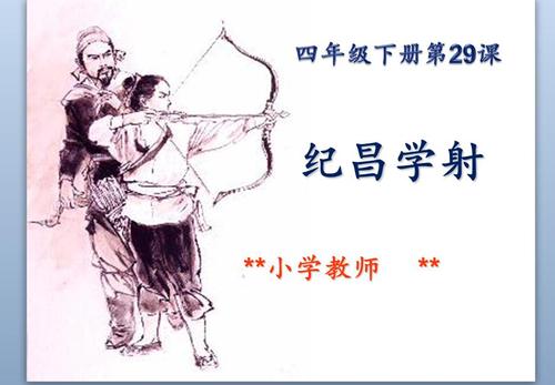 纪昌学射优秀ppt模板下载