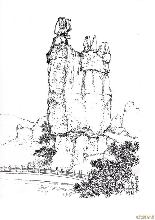 路南石林写生稿