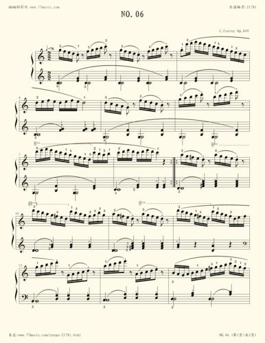 车尔尼849练习曲(钢琴流畅练习曲)no.06 - 车尔尼 - 第 1 页