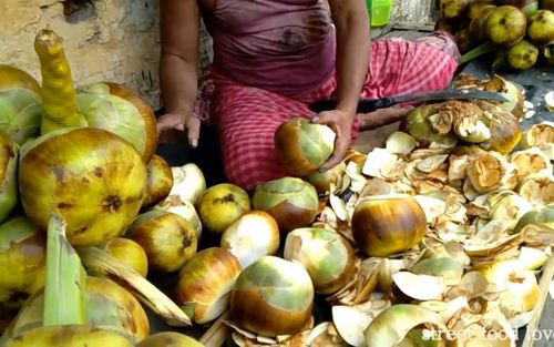 【印度food】街头美食:砍个棕榈果吃
