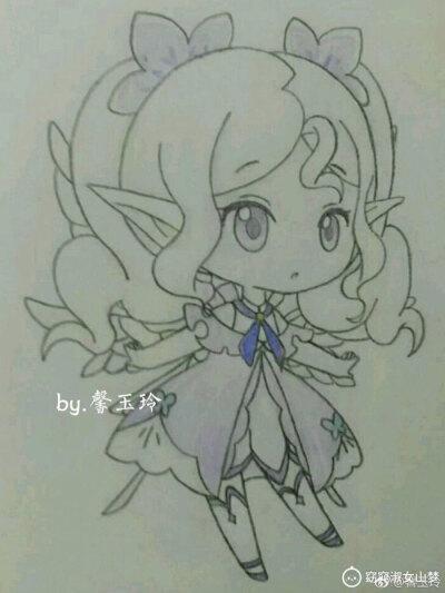 小花仙q版手绘进化精灵王3