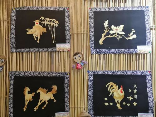 但是,如果这些被嫌弃的秸秆变成这样: 《麦秆画》 无论是吊顶的秸秆