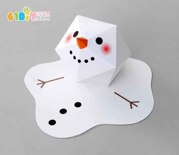 立体雪人纸艺diy
