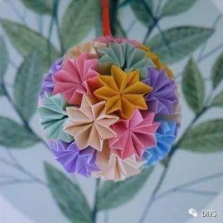 手工制作简单又漂亮的纸艺花球