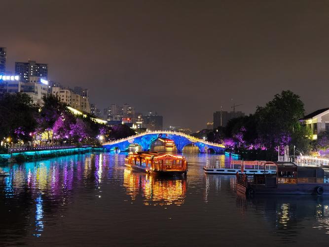 南塘河夜景摄于温州