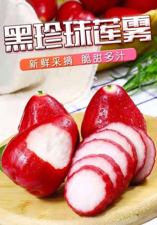 三亚黑珍珠莲雾新鲜水果当季莲雾果 海南热带特产1斤批发 1斤尝鲜装