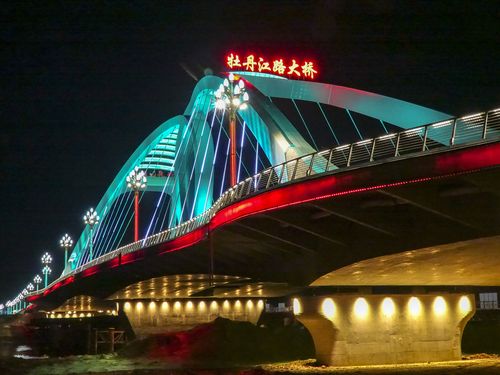 《牡丹江路大桥夜景》