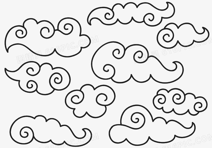 中国云祥云矢量素材