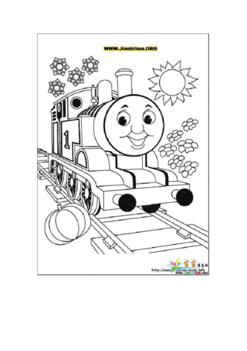 完整版填色画托马斯小火车宝宝涂色画doc11页
