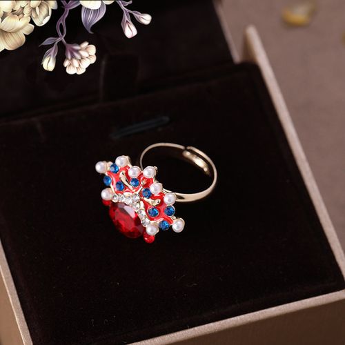 优雅新娘戒指中国复古风气指环创意