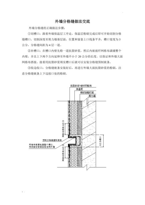 外墙分格缝做法交底带图详解
