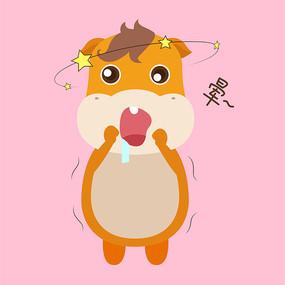 原创12生肖马爱学习表情包元素