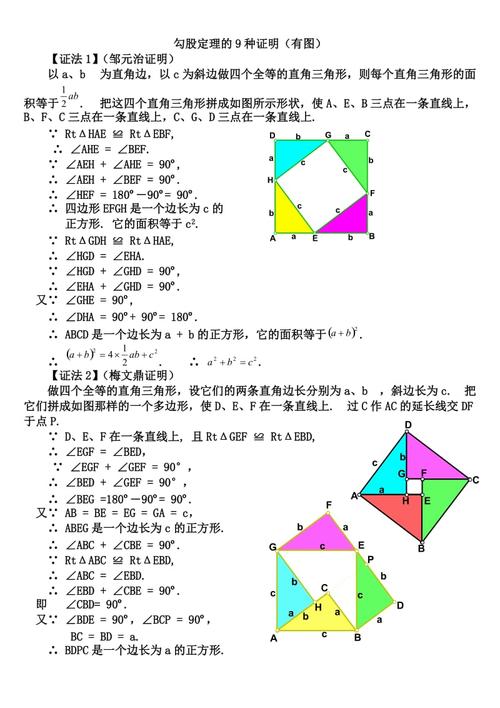 勾股定理9种证明有图